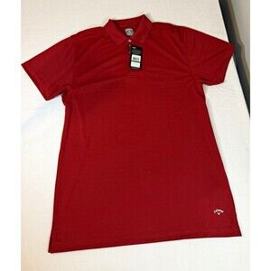 Callaway Opti-Dri Cooling Moisture Wicking Golf Polo Shirt Mens LT Red Solid
